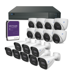 IP CCTV KIT – 16 CAMERAS / 16-CHANNEL NVR / 8TB
