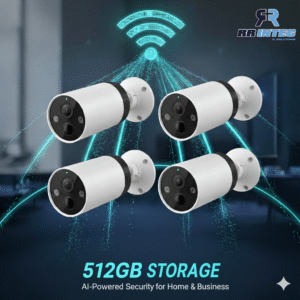 WIFI CCTV KIT WITH AI – 4 CAMERAS / 512GB