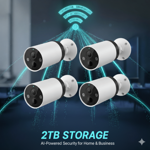 WIFI CCTV KIT WITH AI – 4 CAMERAS / 2TB