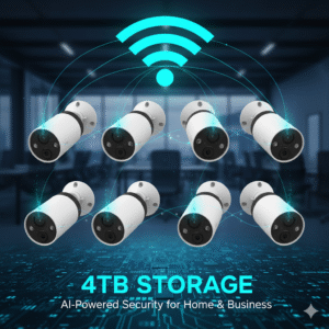 WIFI CCTV KIT WITH AI – 8 CAMERAS / 4TB